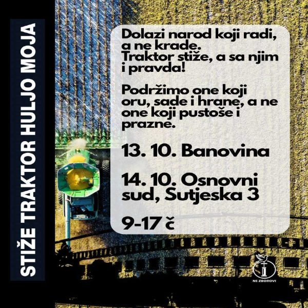 Stiže traktor huljo moja