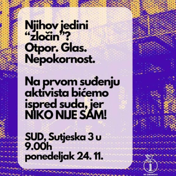 Ovo je poruka svima nama: ćuti ili ćeš biti sledeći.