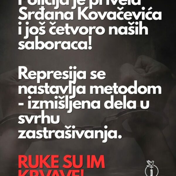 Represija se nastavlja!