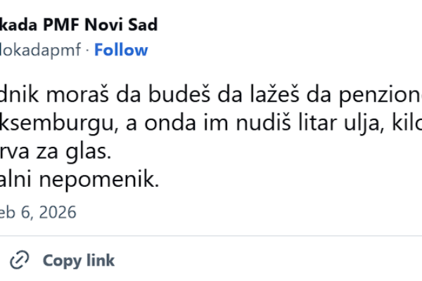 Studenti reagovali na izjavu Ane Brnabić o penzionerima